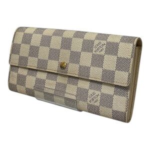 Authentic Louis Vuitton Damier Azur Sarah Long Wallet